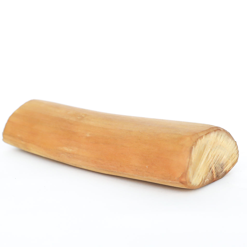 Smooth light brown 100% pure sandalwood log 50gm with visible natural wood grain and rounded ends