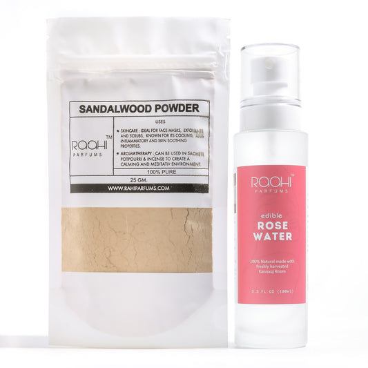 Sandalwood Powder + Rose Water 100% pure